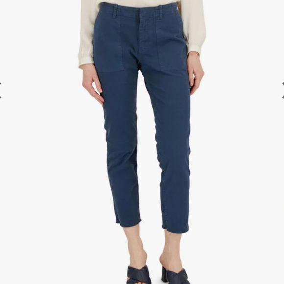 NILI LOTAN Jenna Marine Blue Mid-Rise Crop Pant size: 4 - Picture 12 of 12